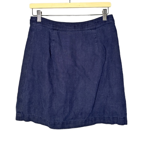 Tory Burch Linen Button Front Skirt - Picture 6 of 6